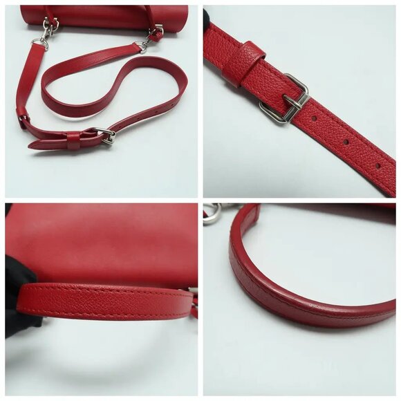 Louis Vuitton Lockme Red Leather Satchel 1022-032225 - Picture 7 of 12